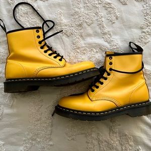 Dr. Martens Yellow 1460 Smooth Leather Boots